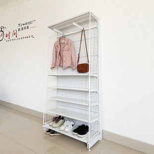 Hardware Hole Board Entrance Rack Storage Rack Bookcase Storage Rack Shelf Floor-Standing Multi-Layer Simple