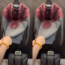 轻奢百搭潮流时尚秋季新款感男款舒适简约连帽开衫卫衣无