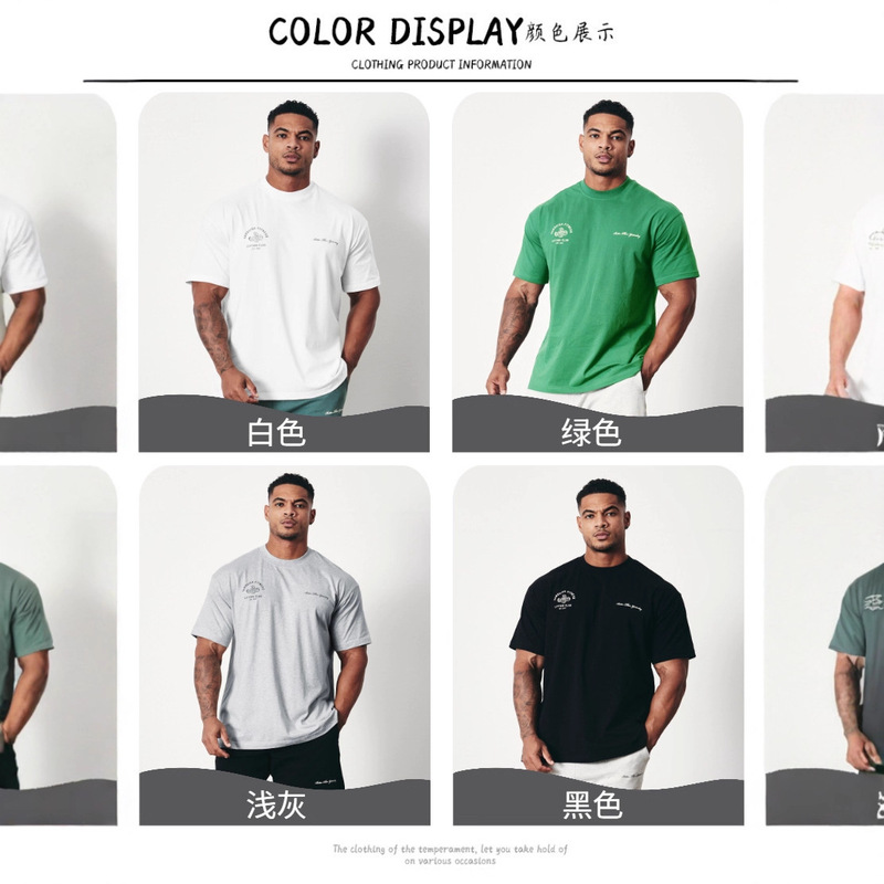 Vanquish Men's T-Shirt Sports Fitness Pure Cotton Round Neck Short-Sleeved Jogger Gym Training Wear T-Shirt Top