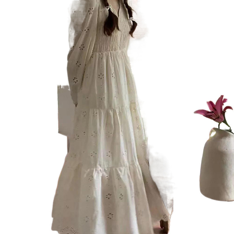 24 invierno Puyuan chaleco de Año Nuevo blanco vestido hueco suéter de punto chaleco de moda explosión image 6