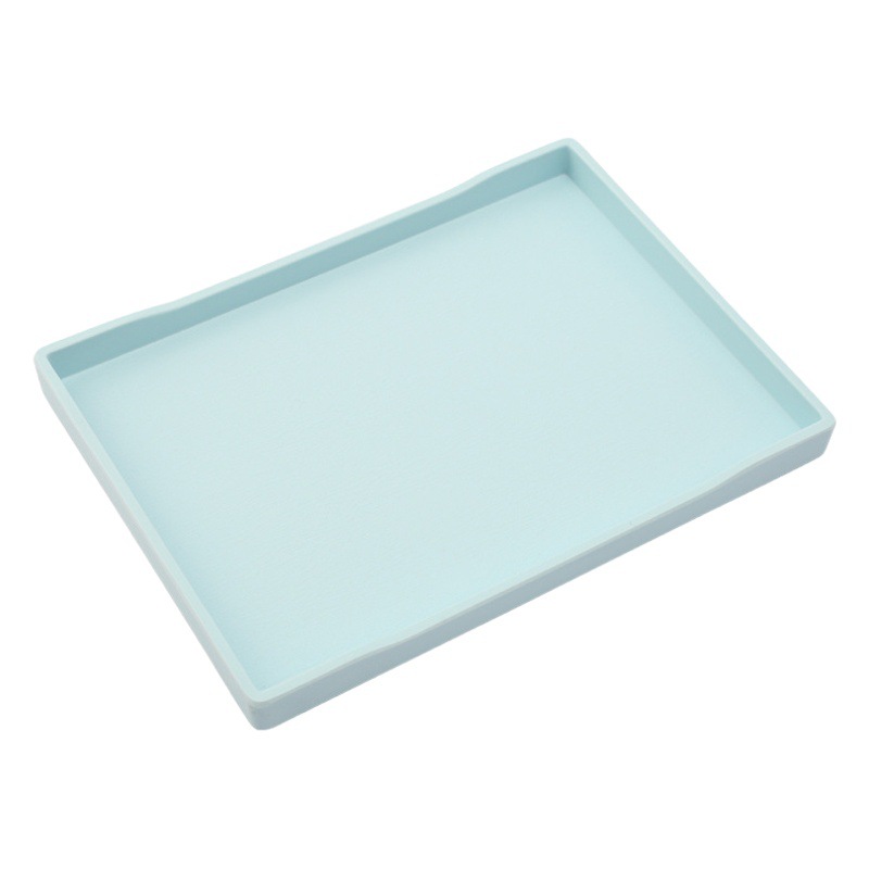 Rectangular Plastic Tray Nordic Melamine Commercial Ins Wood Grain Tea Tray Household Japanese-Style Dessert Display Tray