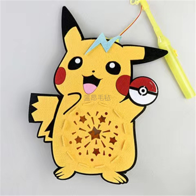 中秋节儿童节小礼品卡通动物玩具小灯笼宝宝手提毛毡音乐走马灯