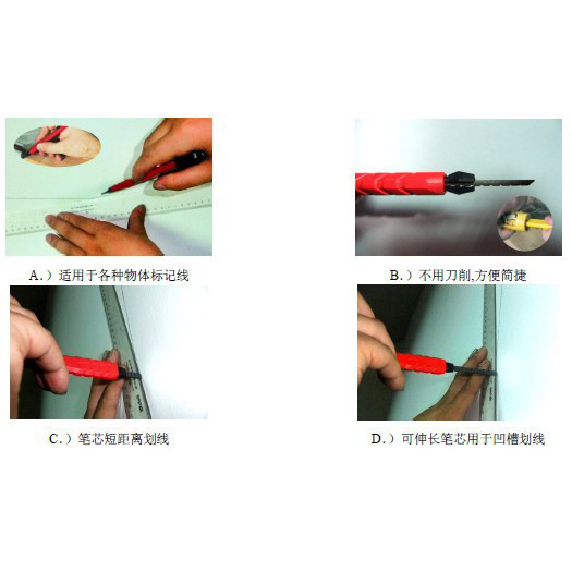 Plastic automatic carpentry, professional quick dry marker