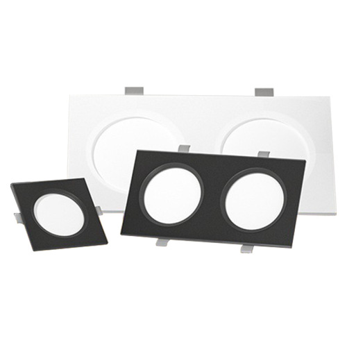 Wholesale double-headed LED ceiling grid lamp grid ceiling fascia drum spotlights built-in slim rectangular downlight