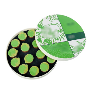 Round gift box small paper canned heaven and earth cover business gift giving processing printing UV advertising LOGO company name manufacturer