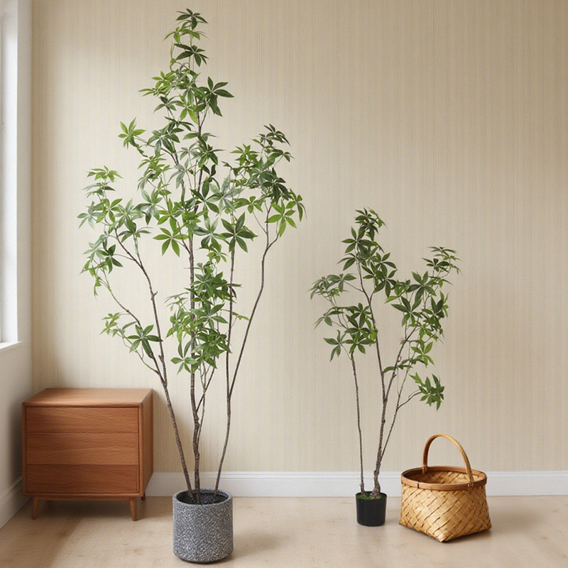 Árbol de fortuna de imitación nórdica planta biónica interior decoración de suelo árbol falso maceta decoración suave paisaje falso plantación verde