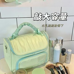 少女心蝴蝶结化妆包大容量外出便携手提包化妆品收纳防水洗漱包