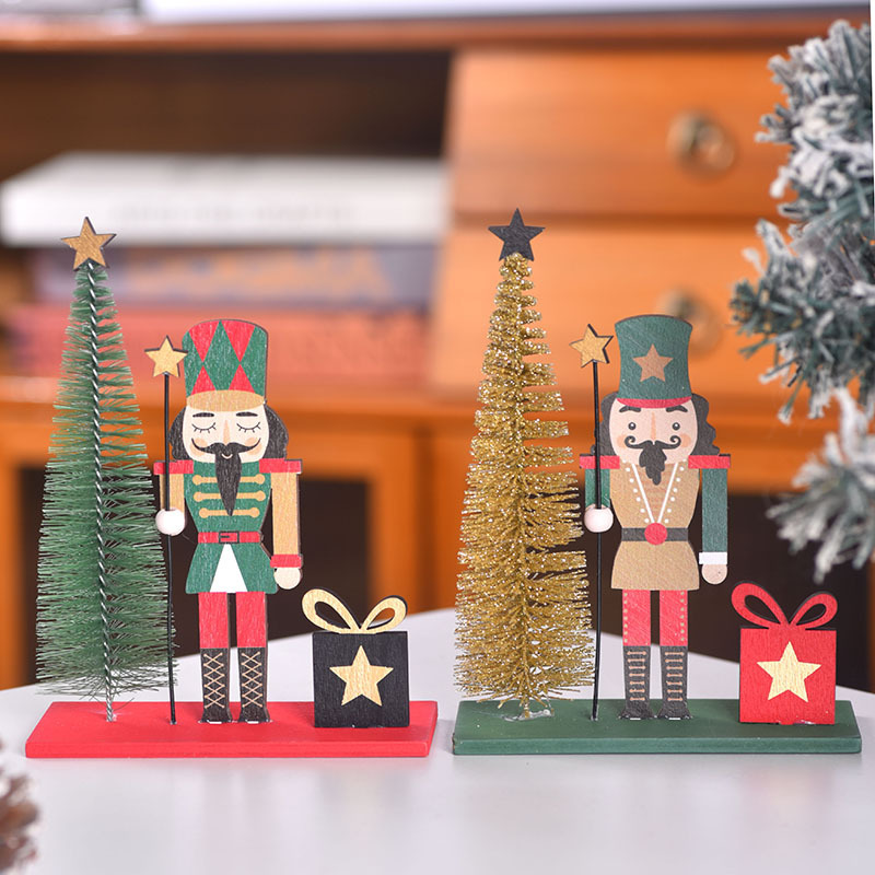 クリスマス木製カラフルなクルミ兵士オーナメントクリスマスクルミ兵士オーナメントクリスマス装飾ウィンドウデスクトップオーナメント|undefined