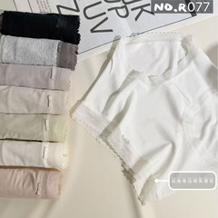 超细腻螺纹棉R077莫兰迪色系高腰女内裤蕾丝边纯色透气女三角裤