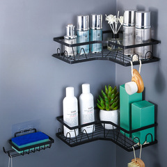 Cross-border bathroom triangle shelf wall-mounted without drilling corner rack for bathroom sink and shower storage rack