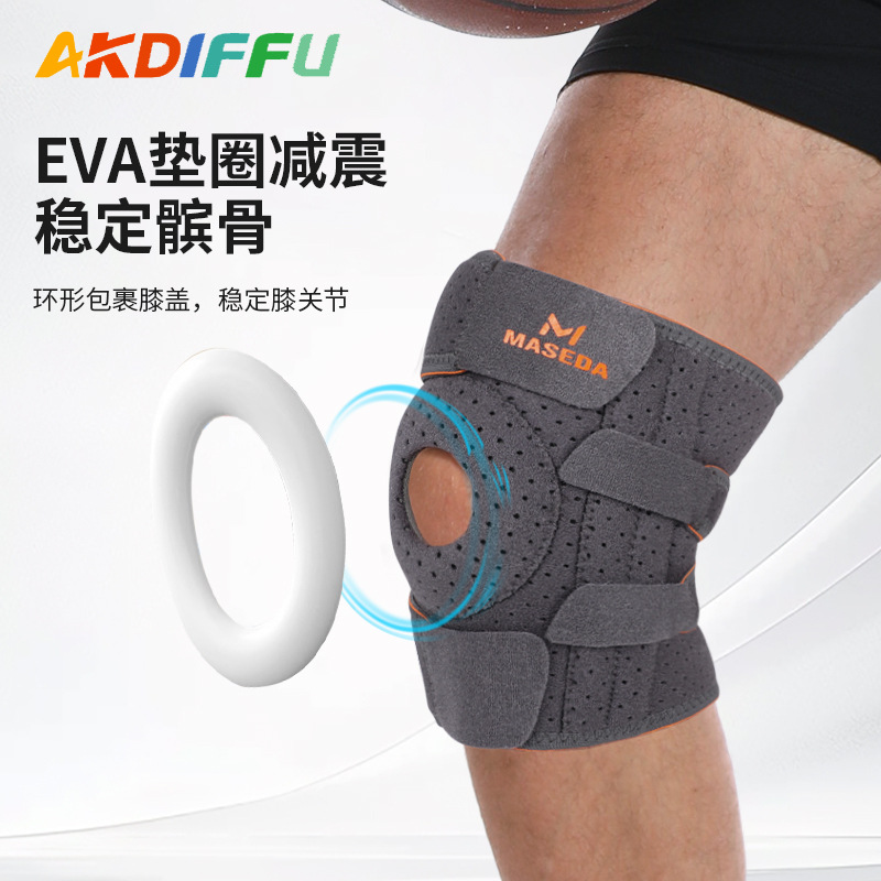 Rodilleras de menisco Lesión de la rótula Rodilleras Resortes de silicona Presión Hombres y mujeres Correr Fitness Deportes de las articulaciones Correr