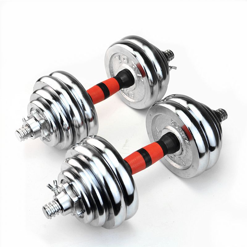 Dumbbell Men's Home Fitness Set Iron Plating 20kg /30 Barbell 4.5kg Adjustable Weight