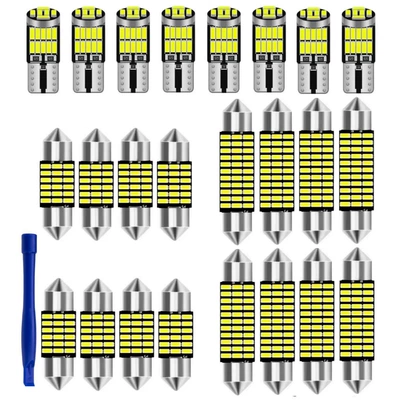 Car Led Combo Set 12 18 20 24Pcs T10 Dual Tip Reading Light Interior Light Amazon Quick Sale