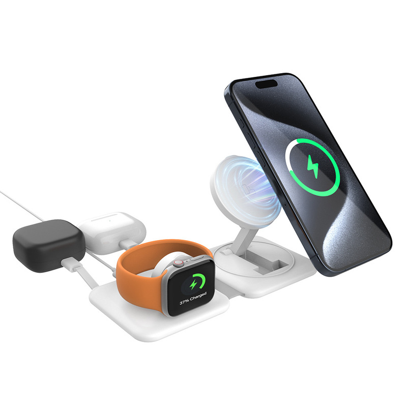 私型携帯電話三合一無線充電器縦型折り畳みスタンド無線充電wireless charger|undefined
