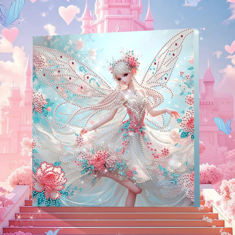 Estilo 6 (30 * 30 cm + lienzo + marco trasero + paquete de materiales de herramientas)