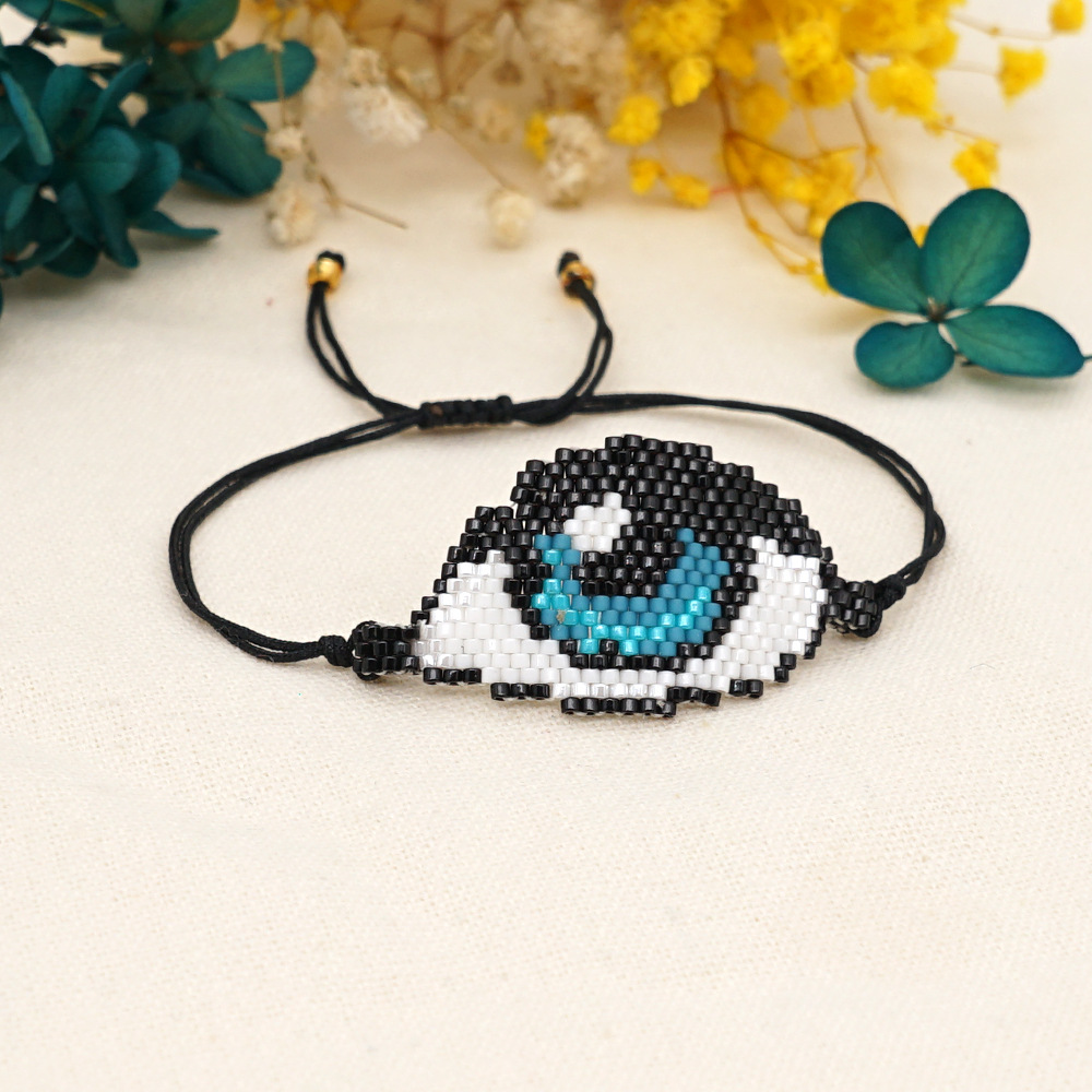 Pulsera De Cuentas Miyuki De Ojos Azules De Moda display picture 2