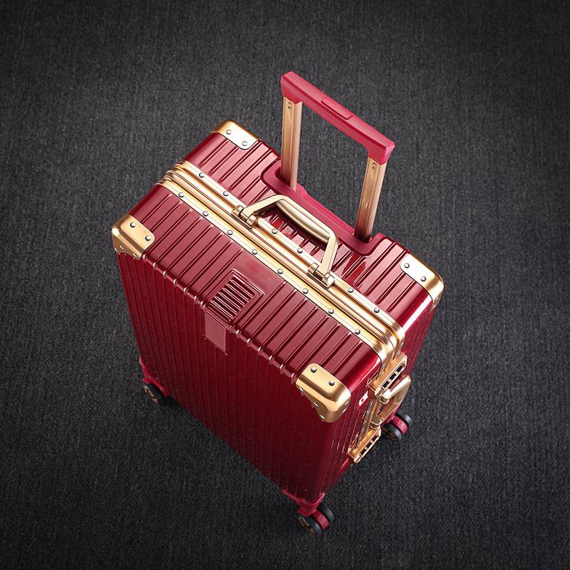 Estilo retro espejo ángulo recto Golden Edge Rojo