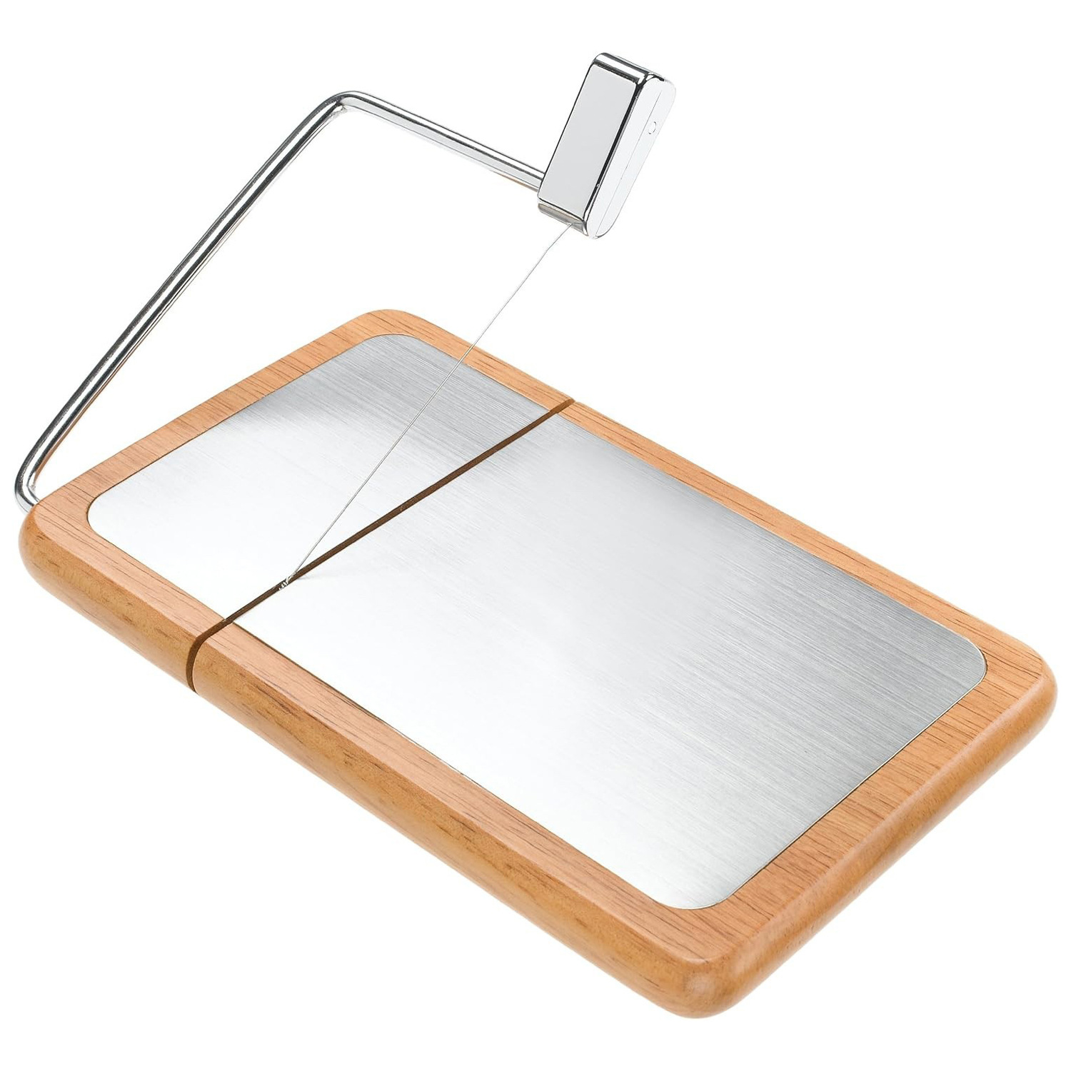 Cortador de queso de acero inoxidable, rebanador con base y cuchillo para jamón, herramienta profesional de cocina