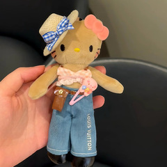 かわいい黒皮の長い脚のバッグのペンダントの新しい高級感の精巧なアニメのぬいぐるみのぬいぐるみのペンダントの女の子のプレゼント