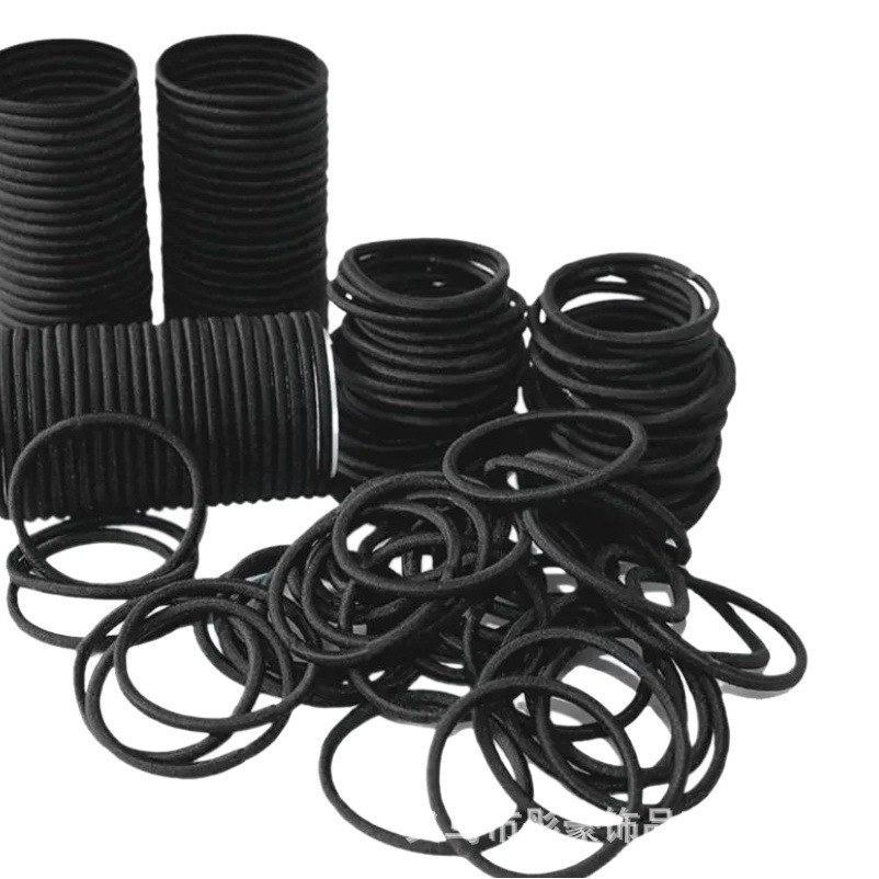 Spot wholesale 4mm thick hair rope color high elastic seamless hair band head rope rubber band adult diy accessories