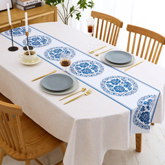 Chinese tablecloth waterproof and oil-proof no-wash anti-scalding pvc tablecloth rectangular oval table mat ins Nordic Internet celebrity