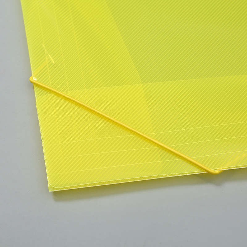 Carpeta PPE transparente engrosado A4 agrupación de datos de color caramelo almacenamiento de impresión logotipo de carpeta de cuerda personalizada