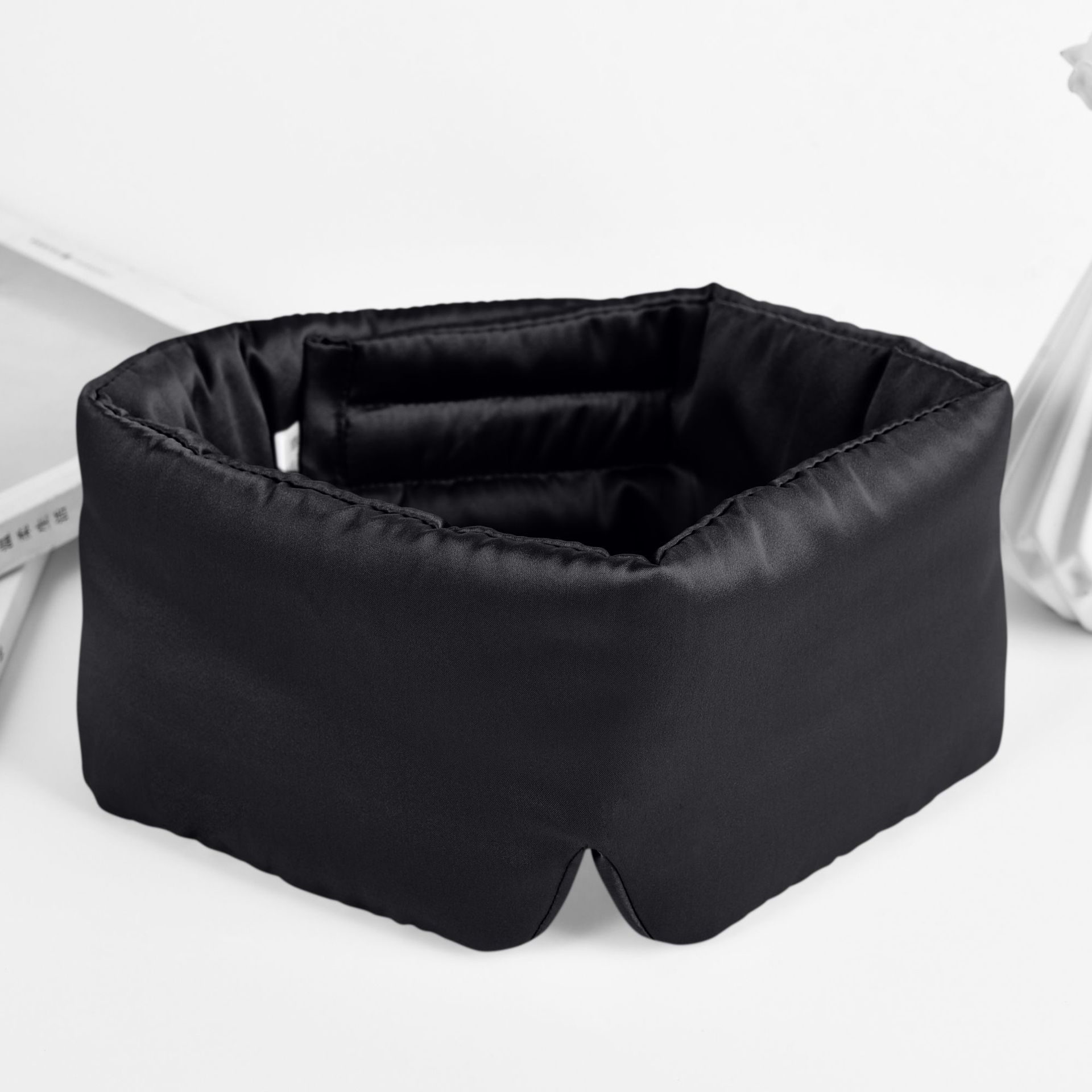 Máscara de ojo de seda de mora Máscara de ojo de seda de velcro