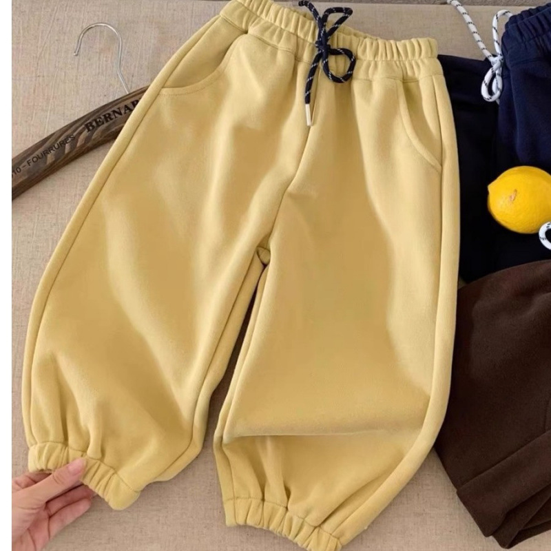 Children's solid color autumn trousers for boys