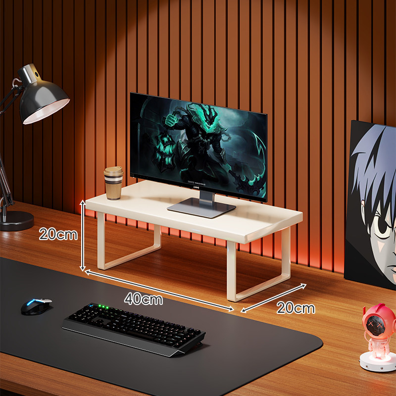 Soporte Elevador para Monitor de Computadora de Madera Organizador para Escritorio