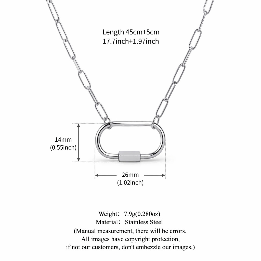 Chaîne de boucle elliptique à trombones (couleur acier)