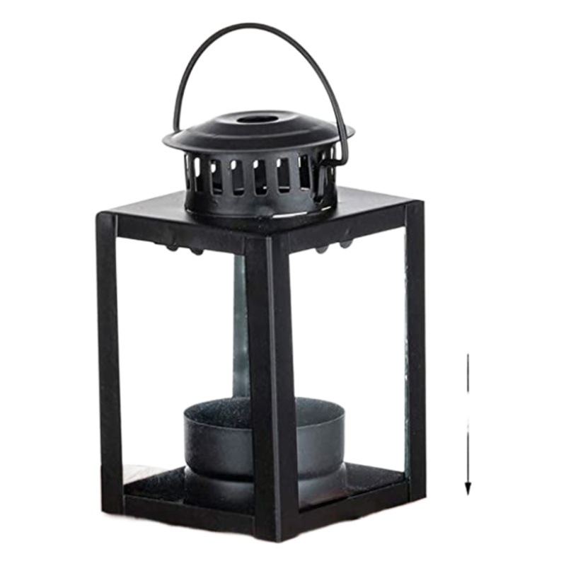 Simple pequeña linterna creativa portátil de hierro candelabro vintage candelabro hogar Decoración adornos