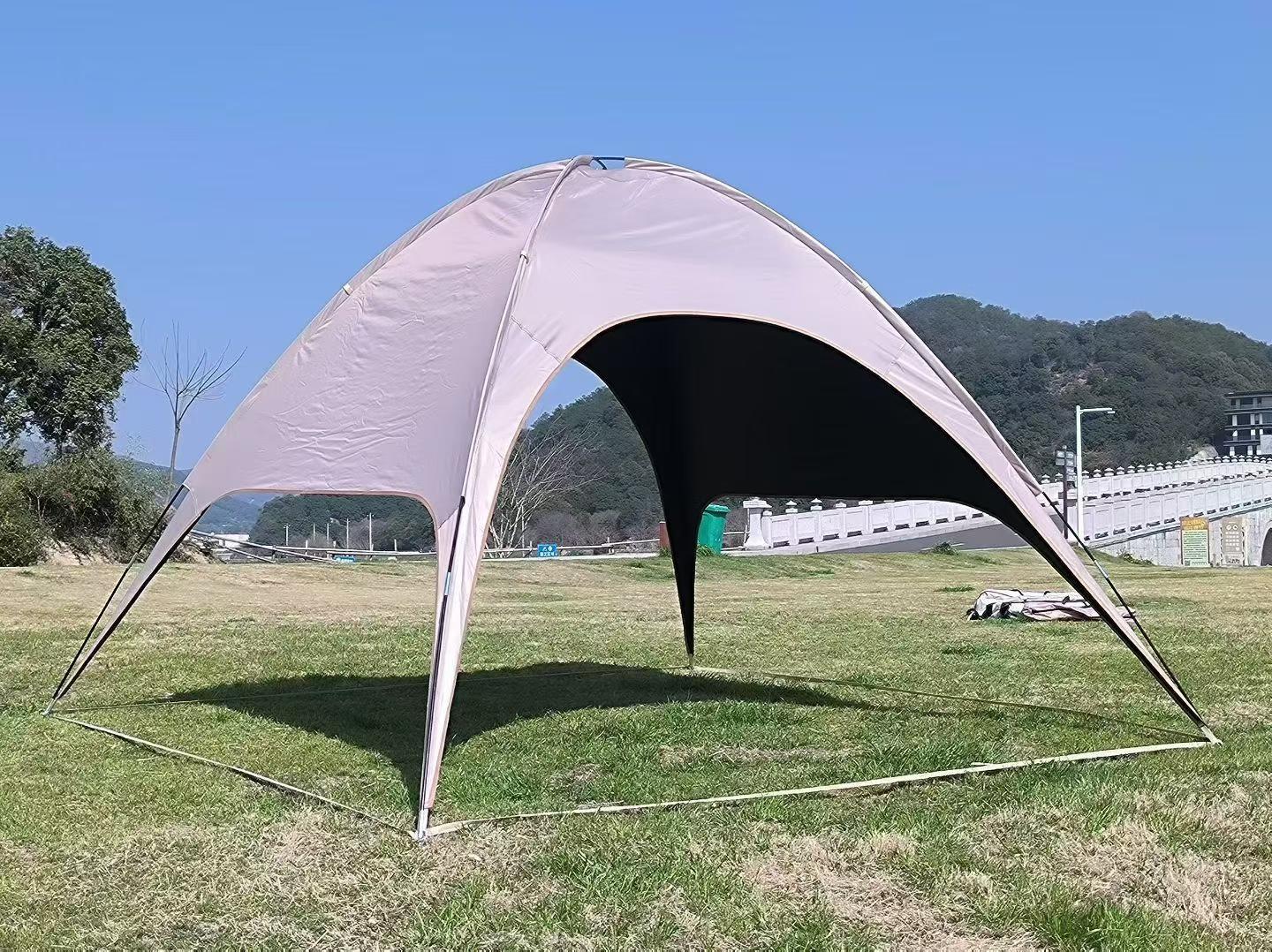 Forest Bee Dome Tent Sunshade Outdoor Camping Portable Windproof Rainproof Black Glue Sunshade Sun Protection Multi-Person Canopy