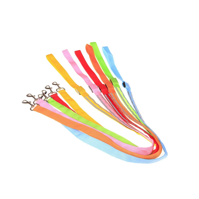 Светодиодный светящийся поводок шириной 2,5 см, ремешок для собак, Светоотражающая полоса, безопасный поводок для собак, пересекающий дорогу, ночная безопасность