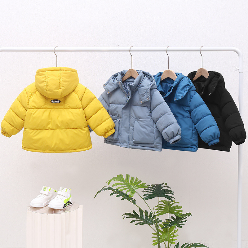 Nuevo 2023 ropa de invierno para niños estilo coreano chaqueta acolchada de algodón para niños y niñas chaqueta acolchada de algodón de Bolsillo grande engrosada chaqueta acolchada de algodón para niños