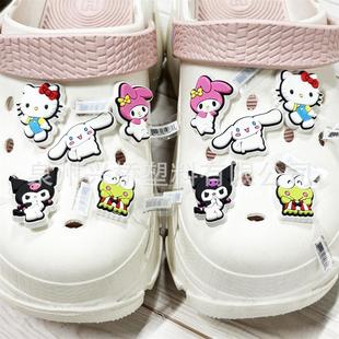 Sanrio Stereo Barcode High-End Croc Shoe Accessories Pvc Soft Glue Decorative DIY Accessories Cross-Border Croc Shoe Flowers