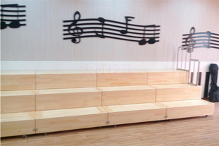 Школьная музыка классная комната резиновый деревянный хор перемещает платформу для хора колеса на сцене