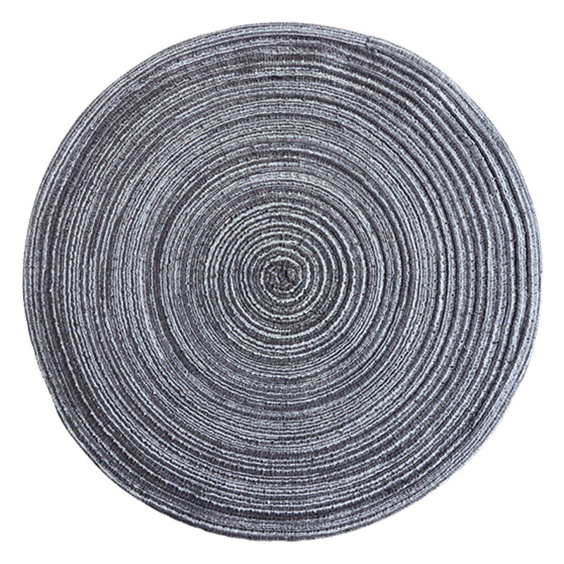 Nordic Style Imitation Cotton Yarn Place Mat Round Ramie Braided Coaster Heat Insulation Plate Mat Decorative Prop Mat Household Anti-perm Mat