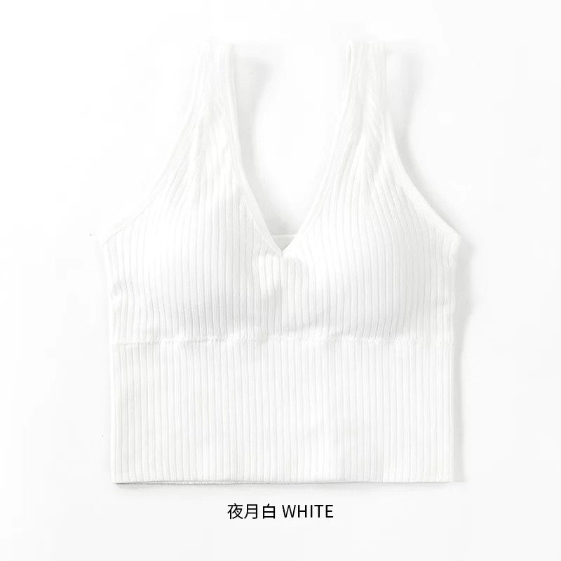 881 de cuatro estaciones de belleza espalda hilo camisola mujeres pecho abrigo Chaleco con almohadilla en el pecho interior y exterior desgaste tubo superior chaleco deportivo mujeres