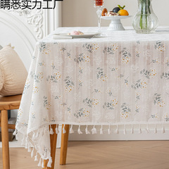 田園小砕花防水防油布芸テーブルクロス
