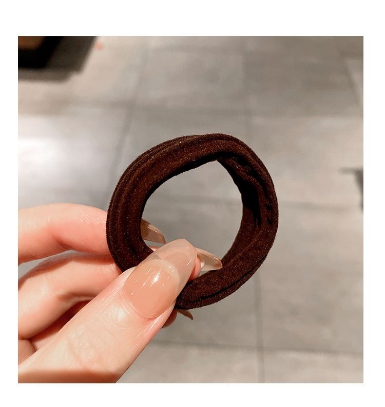 Hair Ring Hair Rope High Elastic Rubber Tendon Women's Hair Tie Adult Seamless Thickened Thick Hair Simple Hair Tie Headwear Hair Rope