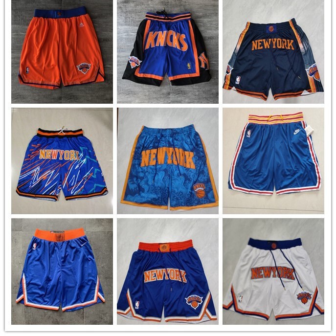 In-Stock Nba Embroidered Pocket Shorts New York Knicks Regular Style American Jersey Shorts European and American Cross-Border In-Stock Nba Embroidered Pocket Shorts New York Knicks Regular Style American Jersey Shorts European and American Cross-Border