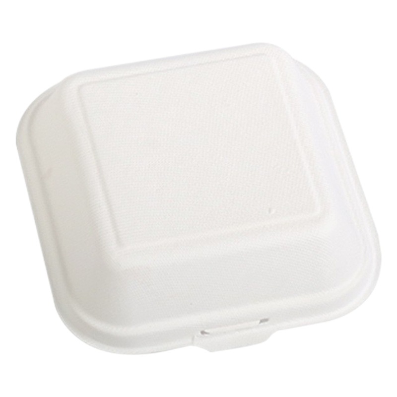 Caja de almuerzo biodegradable caja de comida rápida desechable caja de pastel caja de hamburguesa tiramisú caja de embalaje 500 piezas caja completa