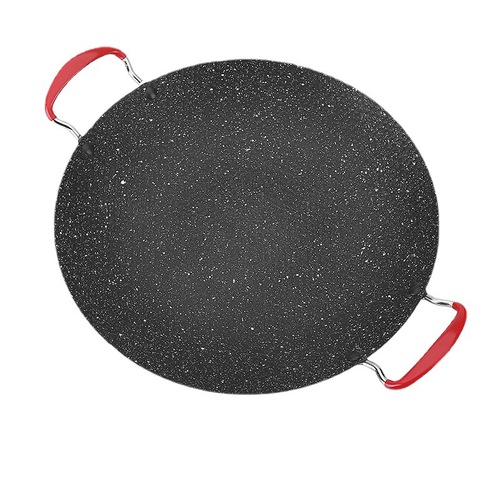 Outdoor Camping Griddle Korean BBQ Plate Camp Stove BBQ Plate Iron Plate BBQ Meat Pan Home Use Mgstone Skillet