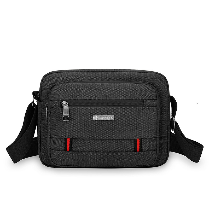 Comercio exterior nuevo bolso de hombro para hombres, bolso de lona de textura simple multicapa de gran capacidad, bolso de mochila de moda ligero