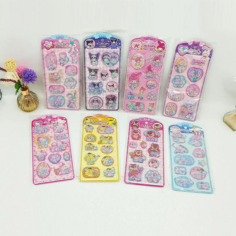 Оптовая продажа 3D милые узоры декоративные наклейки милые девчушки сердца детские наклейки на ручные накладки