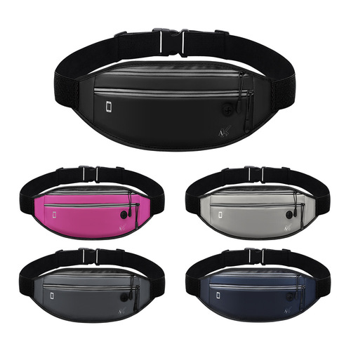 New outdoor sports waist bag multifunctional waterproof PU leather mobile phone waist bag for men and women fitness running waist bag wholesale