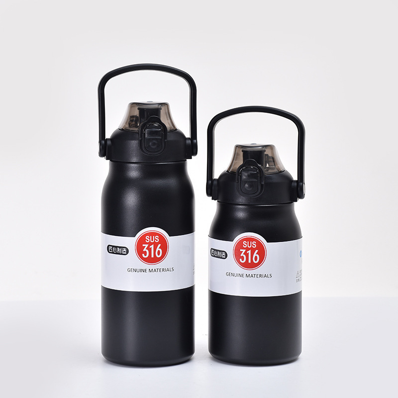 Olla de viaje con manija-Negro 1000ml