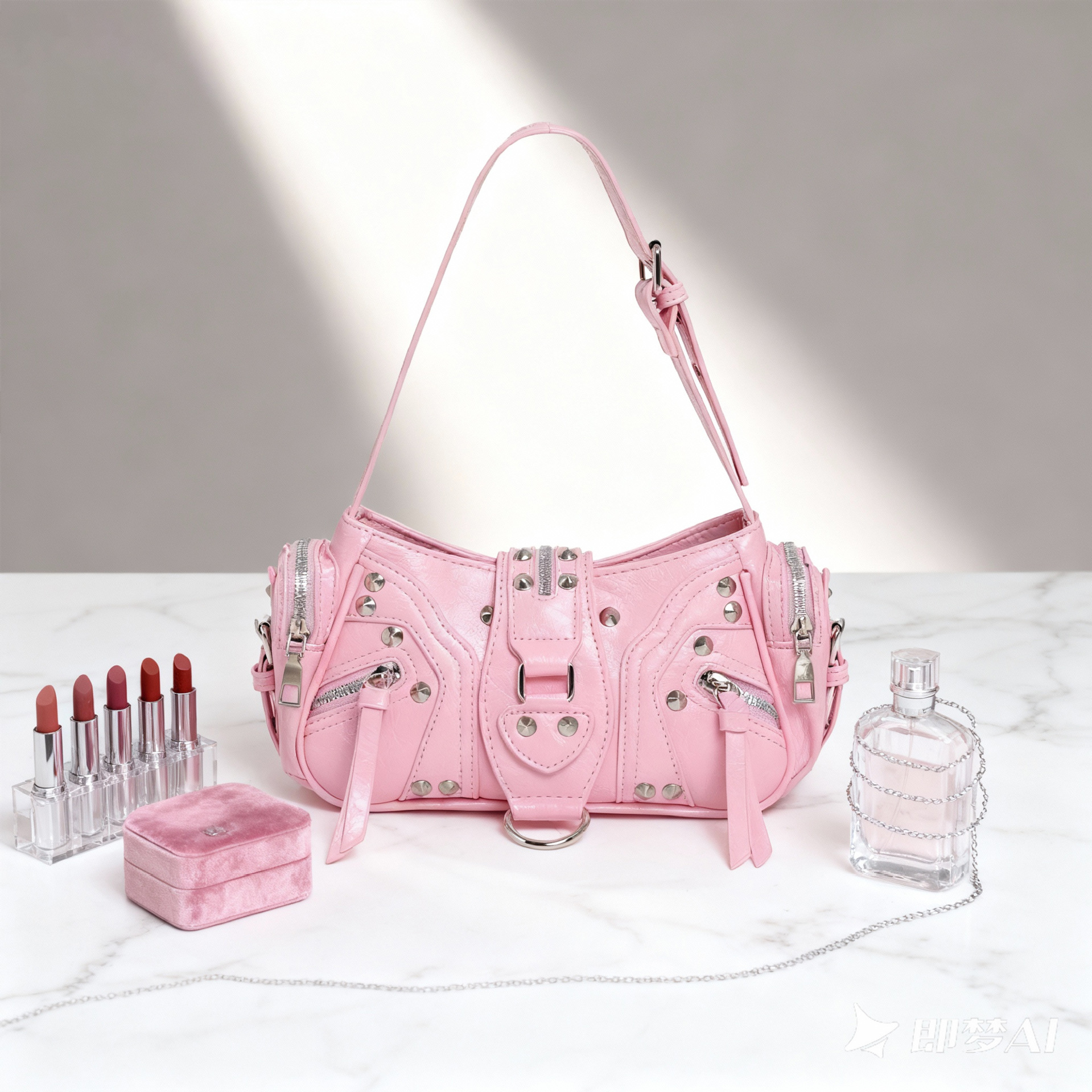 Nicho de diseño de chicas calientes retro Y2K cera de aceite de cuero hombro mochila de locomotiva brazalete de invierno nueva bolsa de hombro de mujer