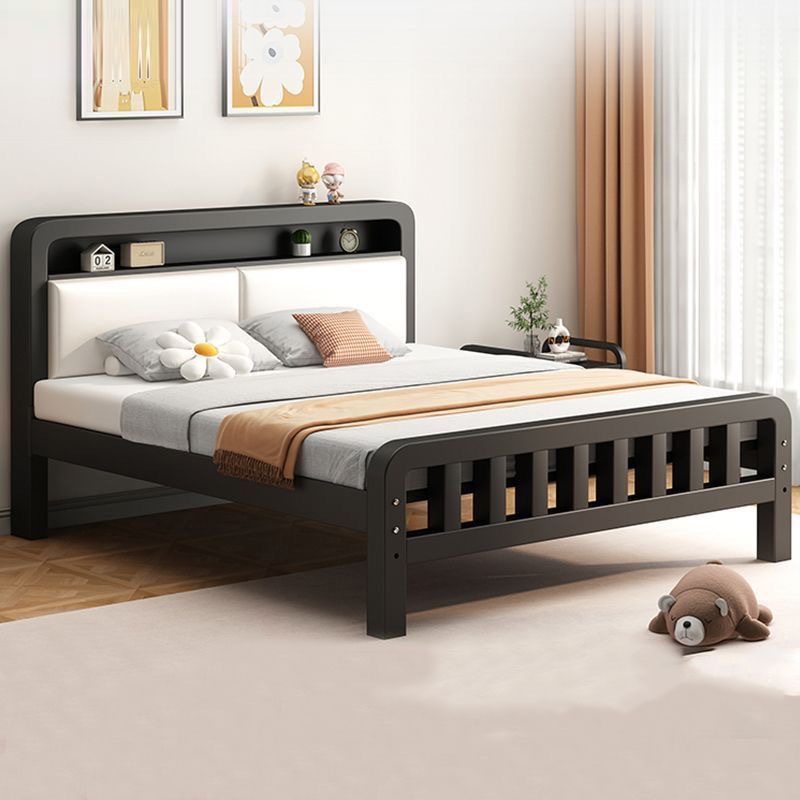 Modern Minimalist Wrought Iron Bed 1.8m Double Iron Bed for Rental Room 1.5 Single Bed Simple Iron Frame Bed Economical Type