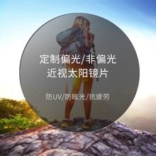 专业近视墨镜开车偏光太阳镜折射率树脂非球面球面镜片配近视炫彩